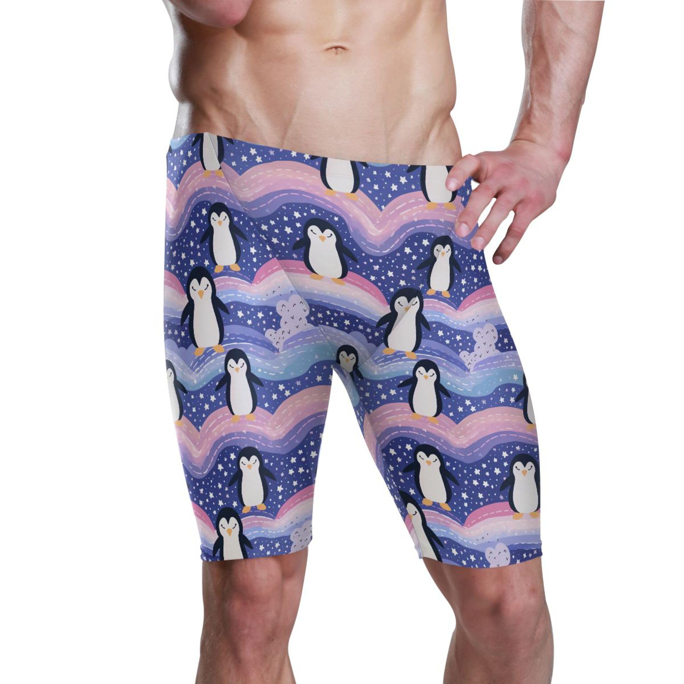 Penguin Animal Cute Men's Swim Jammers Swimsuit M B0402420