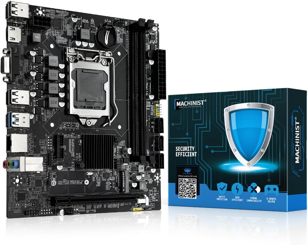 MACHINIST LGA 1151 Motherboard, H110 (Intel 6th/7th Gen) Gaming Desktop Motherboard (PCIe 2.0, DDR4, NVME/SATA M.2, SATA 6Gb/s) for Intel Core i3/i5/i7, Pentium, Celeron Series