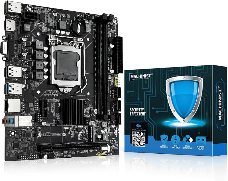 MACHINIST H110 LGA 1151 Motherboard for Intel Core 6th 7th i3/i5/i7, Pentium, Celeron Series CPUs (DDR4, NVME/SATA M.2, PCIe 2.0, SATA 6Gb/s)