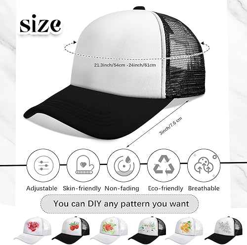 Miniatura 2 de Vabean Paquete de 24 gorras de béisbol unisex para sublimación en blanco para impresión de sublimación de bordado