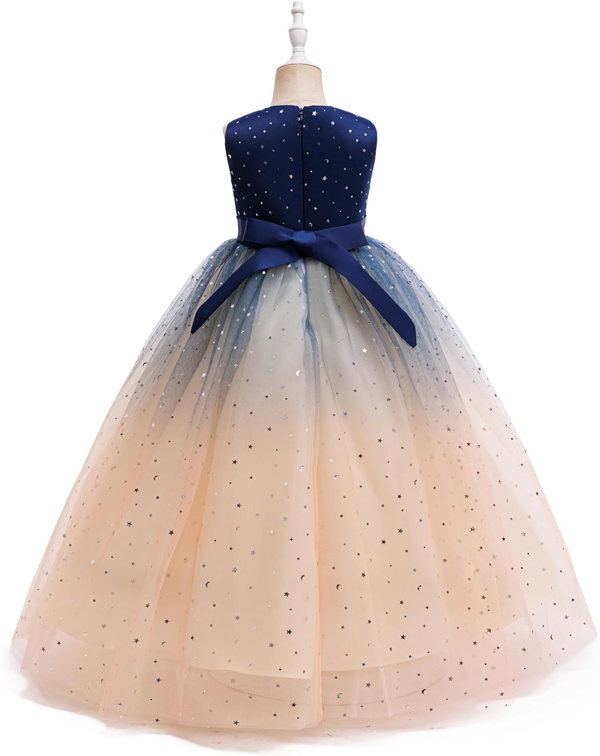 Glamulice Princess Sparkle Tulle Dress Flower Girls Ombre Dresses Bridesmaid Wedding Pageant Party Holiday Ball Gown - Image 3