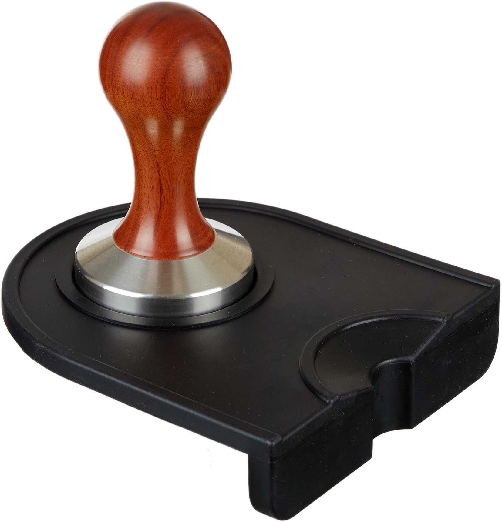 Scarlet Espresso Tamperstation Professional - Edelstahl Mit Silikonmatte Schwarz