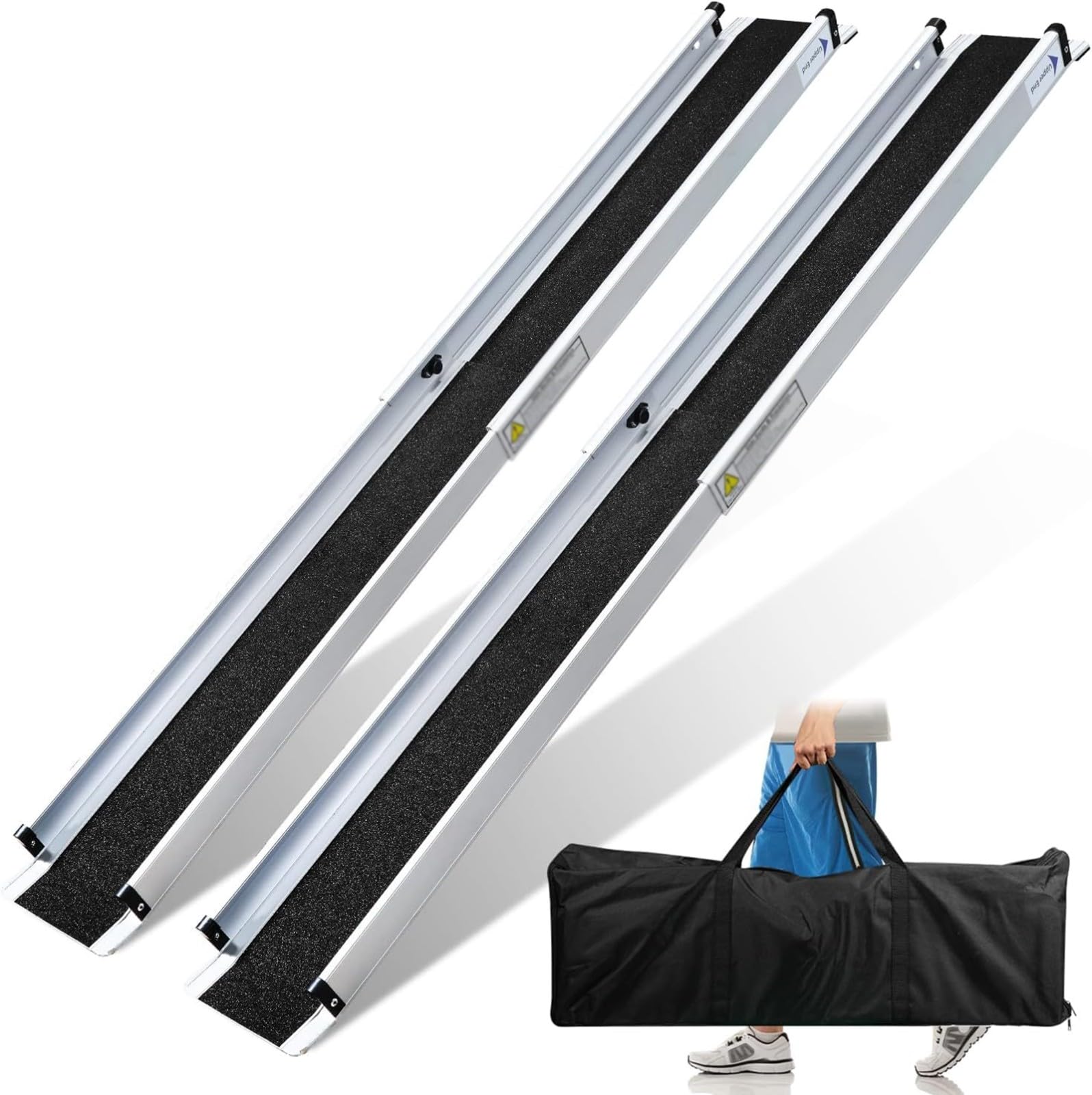 車いす スロープ 2本セット 伸縮式 107.5-183cm 耐荷重300kg 車いす スロープ 2本セット 伸縮式 107.5-183cm 耐荷重300kg