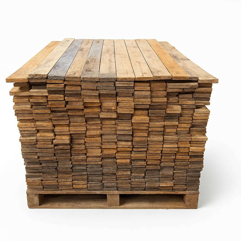 Pallet Board Co. Nail Up Application Rustic Reclaimed Real Wood Pallet Boards for Accent Walls, Ceilings (350 Bulk Boards, Approx. 250 Square feet)