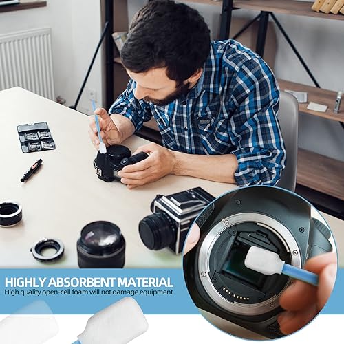 Miniatura 3 de Kit de hisopos de limpieza de espuma multiusos Esponja de esponja sin pelusa para cámara, pistola, impresora de inyección de tinta, lente óptica,