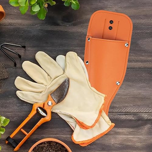 Miniatura 6 de Black Pruning Shear Bag, Gardening Pruner Shears, Sheath Pruner, Sheath Protective Case, Pruning Shear Tool Belt Holder 9.84 x 3.93 x 0.74 inches