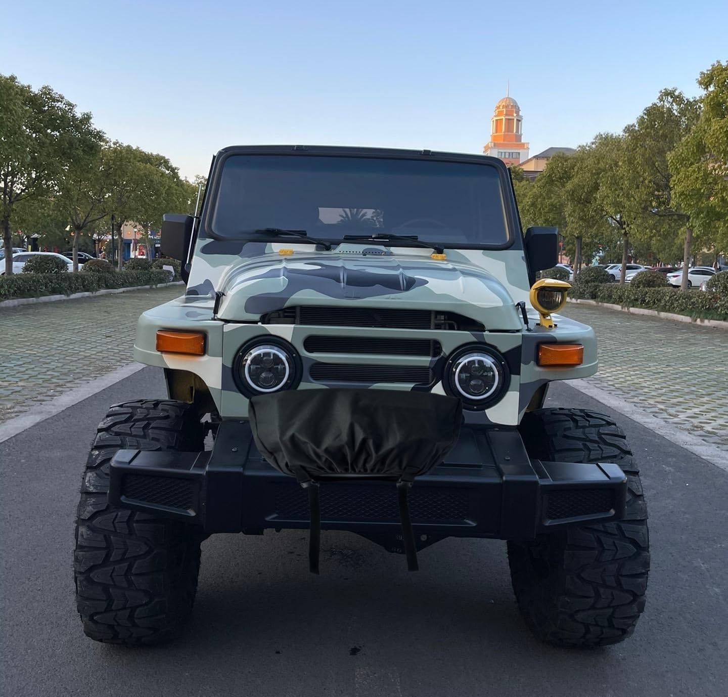 Small Winch Cover,Upgraded High Quality Waterproof Protective Cover for Electric Winches up to 5500 Lbs,Weather & UV-resistant Trailer Winch Dust Cover with Elastic Bottom and Straps
