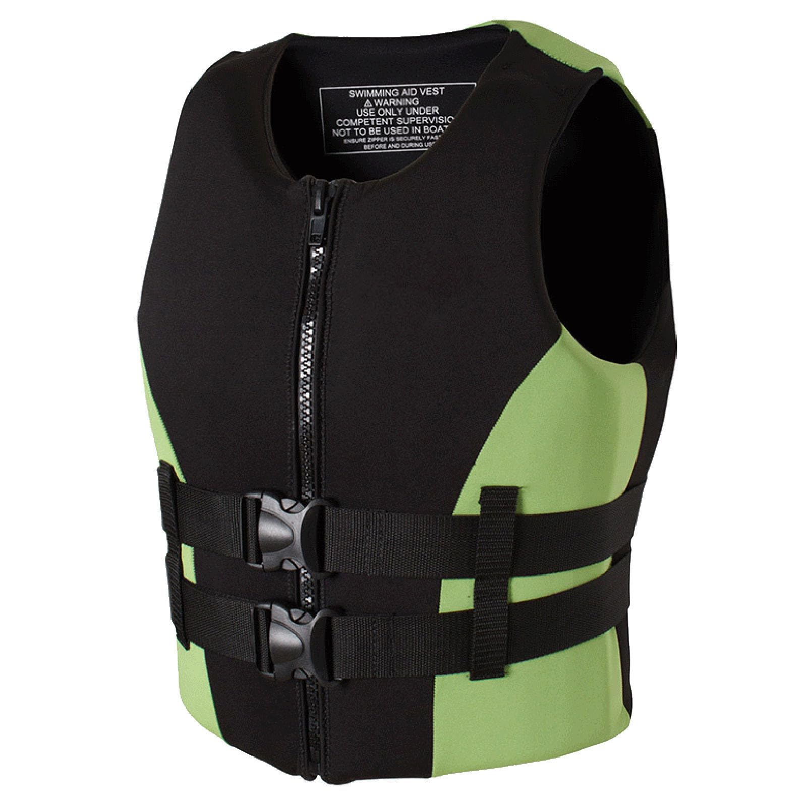 Adults Swim-Jacket Youth Waterproof Swim Jacket Waistcoat Adjustable Swim Vest Unisex for Boarding, Kayaking, Fishing,Watersports (Green, M)