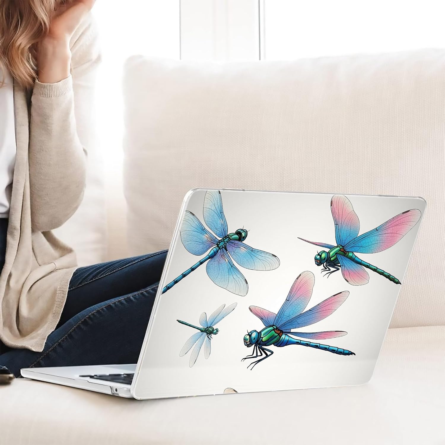 Compatible with MacBook Neo 13-inch, Hard Shell Case with Keyboard Cover and Screen Protector (A3404 A18 Pro chip, 2026 Release) - Dragonflies MC22882