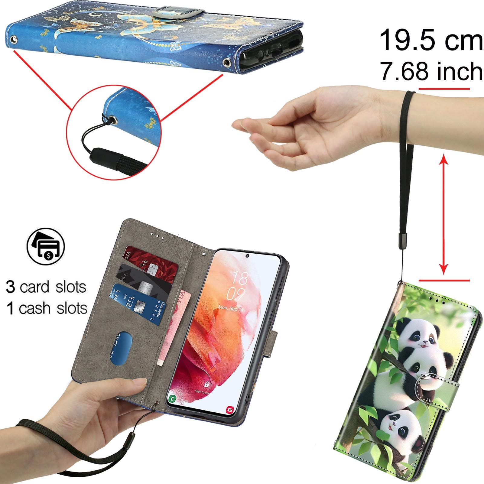 Cover Huawei P20 Le in PU Pelle - Custodia Portafoglio Con