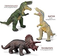 Vista 3 de 6 juguetes de dinosaurio jumbo para niños de 3 a 5 años y niños pequeños, juguetes de dinosaurio grandes y suaves para los amantes – regalos