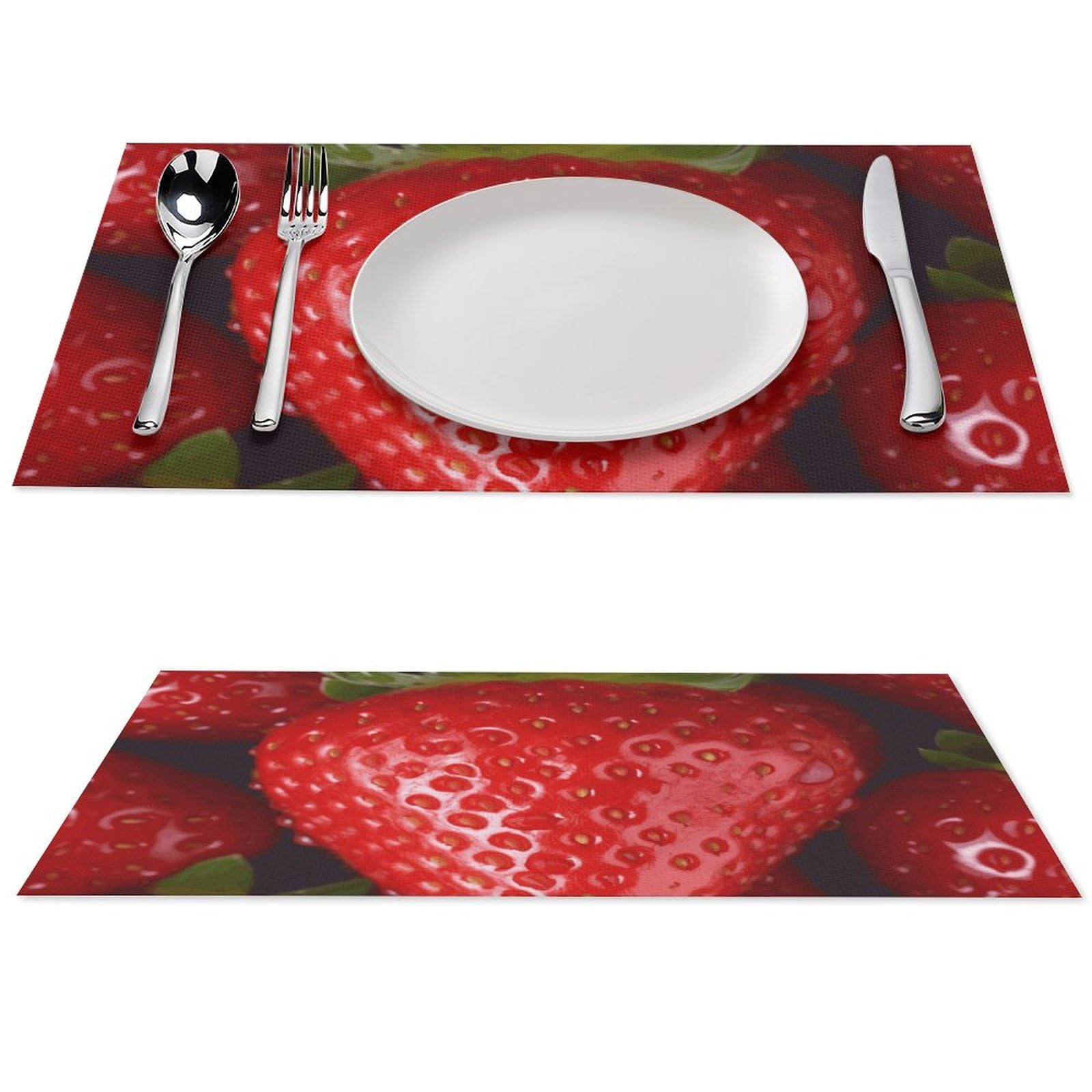 Sets de table rouges antidérapants et lavables cuisine moderne