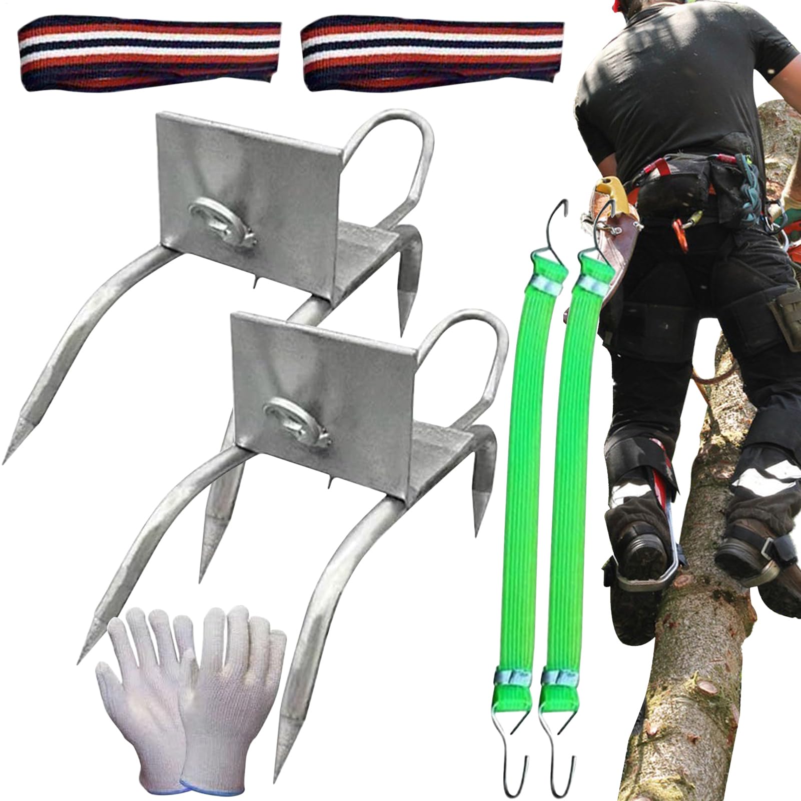 Tree Climbing Spikes,Climbing Spikes for Tree Work - Secure Fit Portable Equipment for Outdoor Activities Fruit Picking Hunting Construction Logging