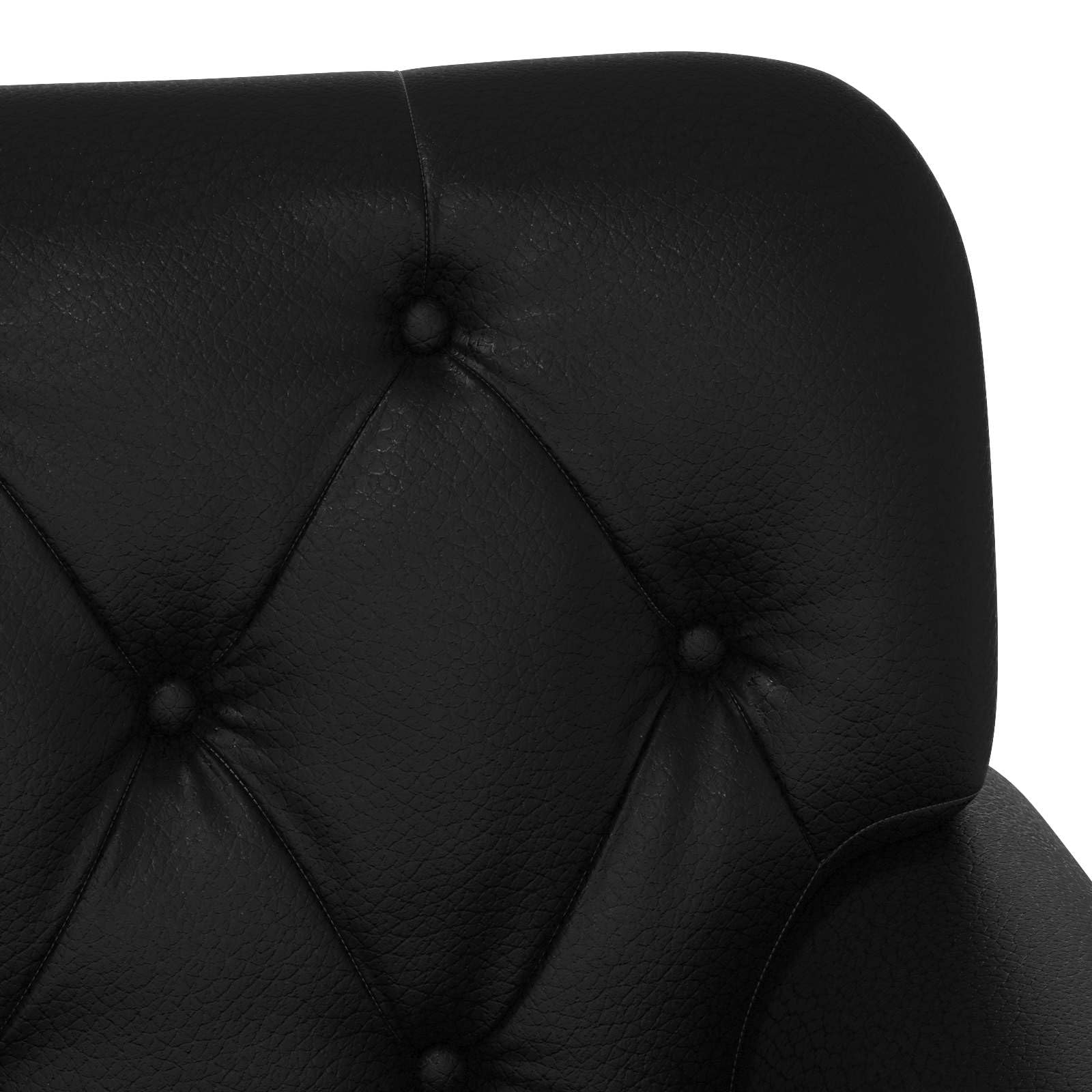 vidaXL Sofa dwuosobowa z guzikowym pikowaniem Czarny 120 x 65 x 77 cm,