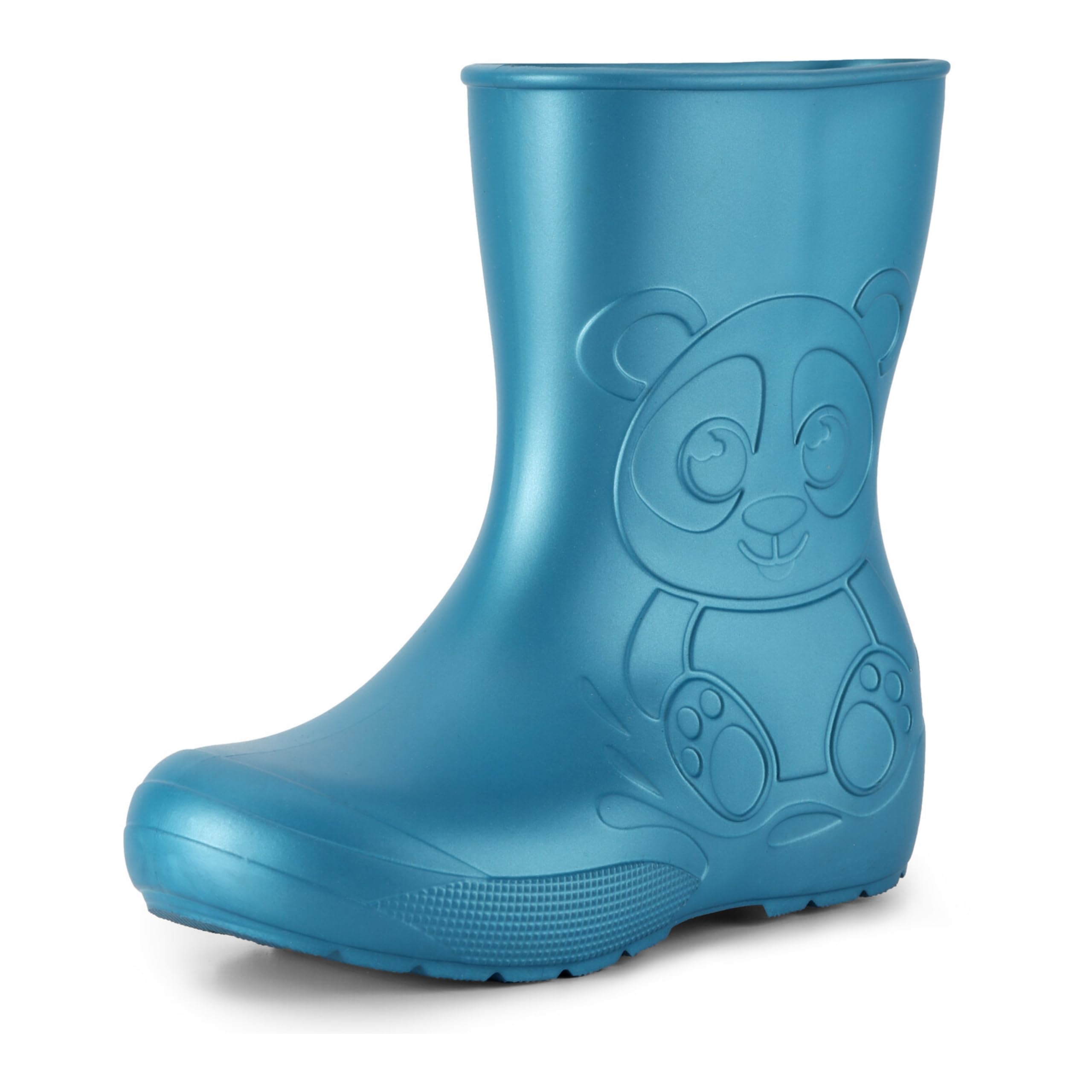 Ladeheid Gummistiefel Kinder EVA federleichte Regenschuhe für Jungen und Mädchen LA-CA-10 (Metallisches Blau, 24/25 EU)