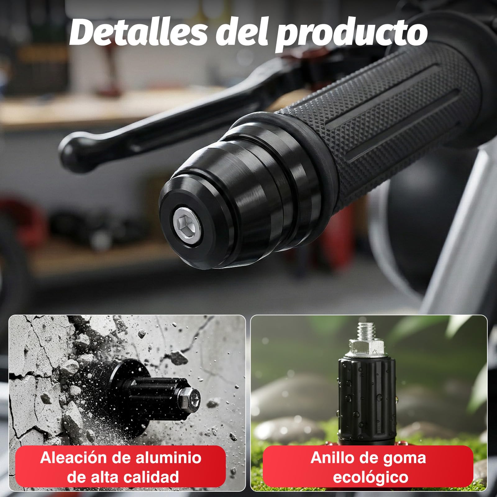 Baceyong Tapón deslizante para manillar de motocicleta