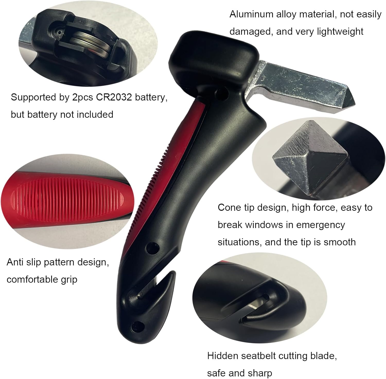 2PCS 4 in 1 Car Door Handle & 2PCS Hand Grab Straps for Elderly, Door Assist Handles Vehicle Support Handles, Multifunction Car Grab Handle, Car Door Latch Handle for Seniors