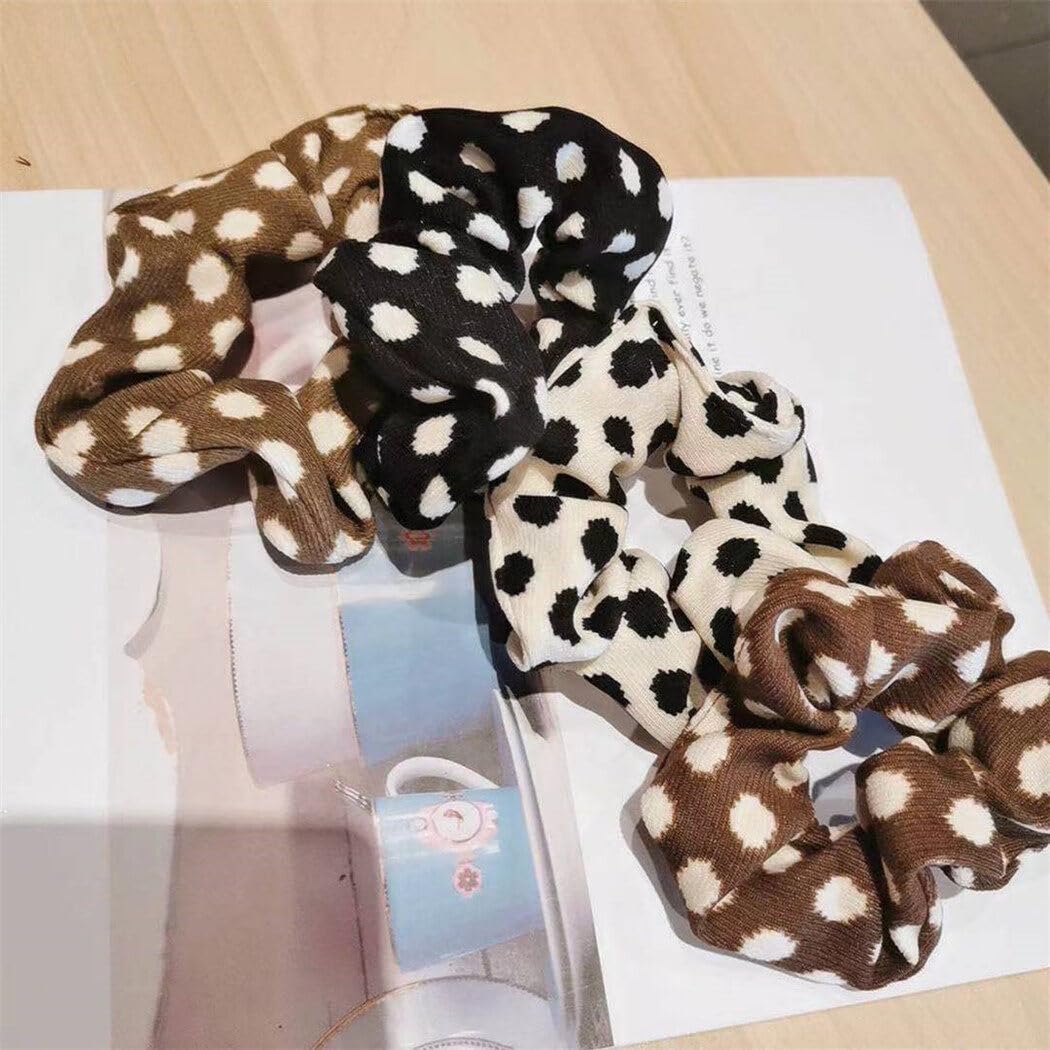 Accessori alla moda per ragazze, 6 pezzi, elastici per capelli leopardati