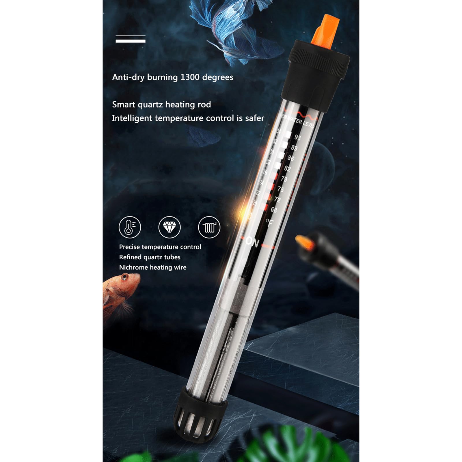 Termostato Automatico per Barra riscaldante Inverter per Acquario antideflagrante con termostato Esterno, 500 W