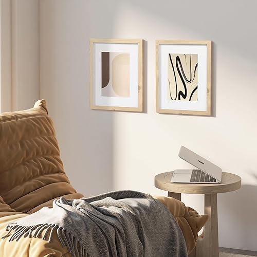 Vista 89 de KINLINK Juego de 6 portarretratos de madera de 6 x 8 pulgadas, marco de fotos de madera mate de 4 x 6 con plexiglás para 4 x 6 con paspartú o 6 x 8