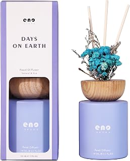 Reed Diffuser Set with Dried Flowers, 5.1 fl oz / 150ml, Morning Garden - Home Fragrance Diffuser with Sticks for Bathroom Shelf Decor, Bedroom, Office & Gift