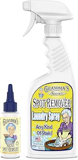 Grandma's Secret Spot Remover Duo Pack (16oz + 2oz) - Bleach-Free Laundry Stain Spray for Oil, Paint, Blood, Pet Stains on Clothes & Fabrics