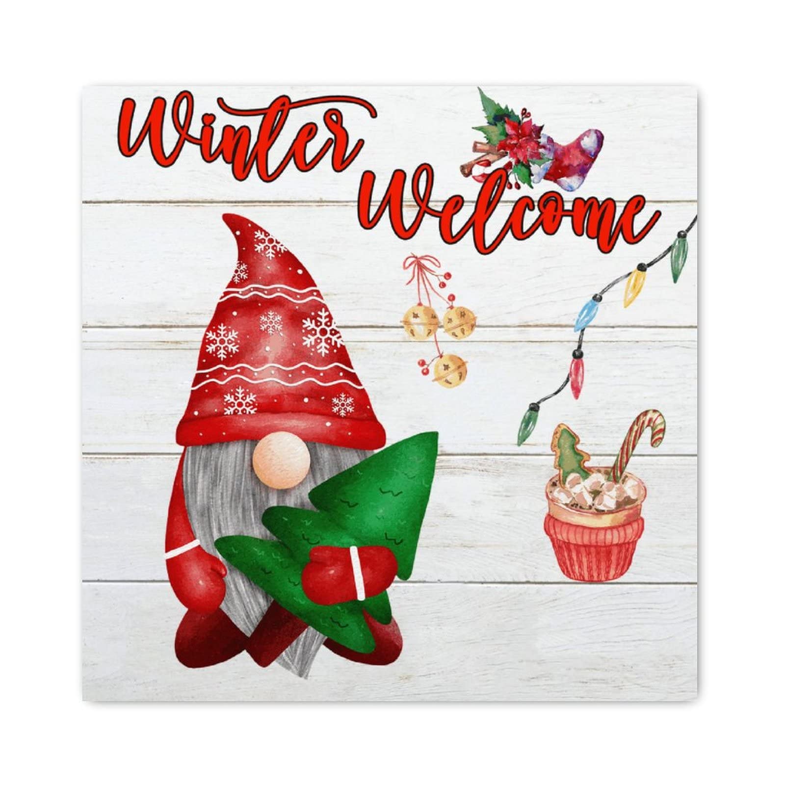 Décoration murale de Noël en bois pour embellir votre entrée