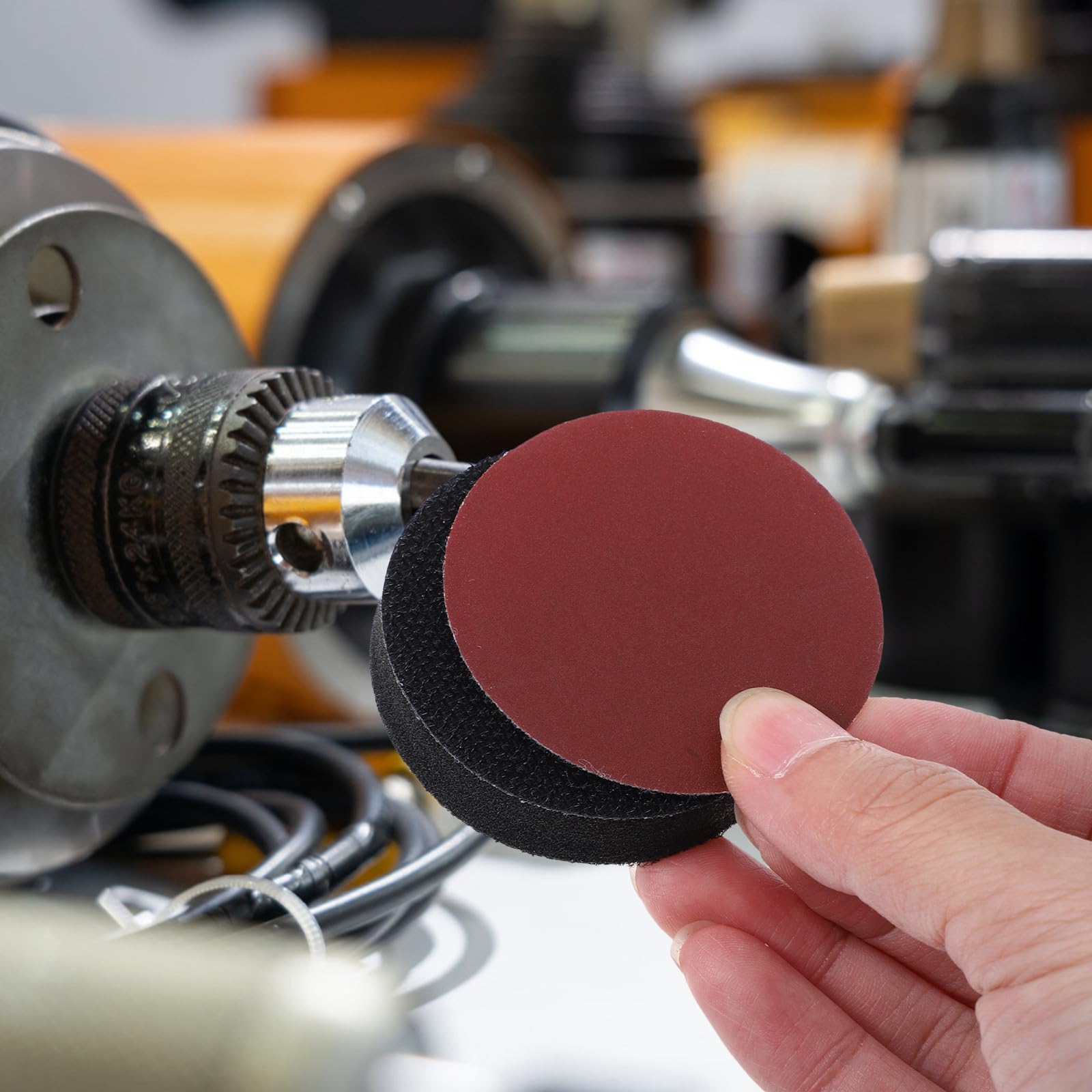 LIFKOME 300 Stück Tellerschleifer Schleifpapier Bohraufsatz 50mm 2 Zoll 3mm und 6mm Schaftstützplatten Körnung 36 3000 für Bohrmaschinen und Schleifmaschinen Metall und Holzbearbeitung