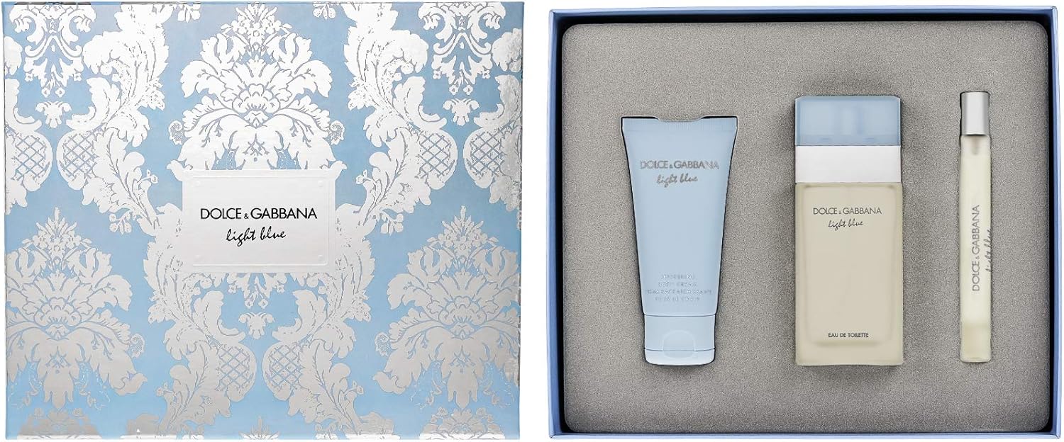 dolce & gabbana light blue trio set
