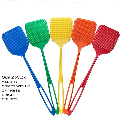 Miniatura 3 de Smart Swatter Matamoscas  Paquete de 2 colores surtidos  Recoge el insecto con 904 picos  Patentado y fabricado en los Estados Unidos  Asesino de