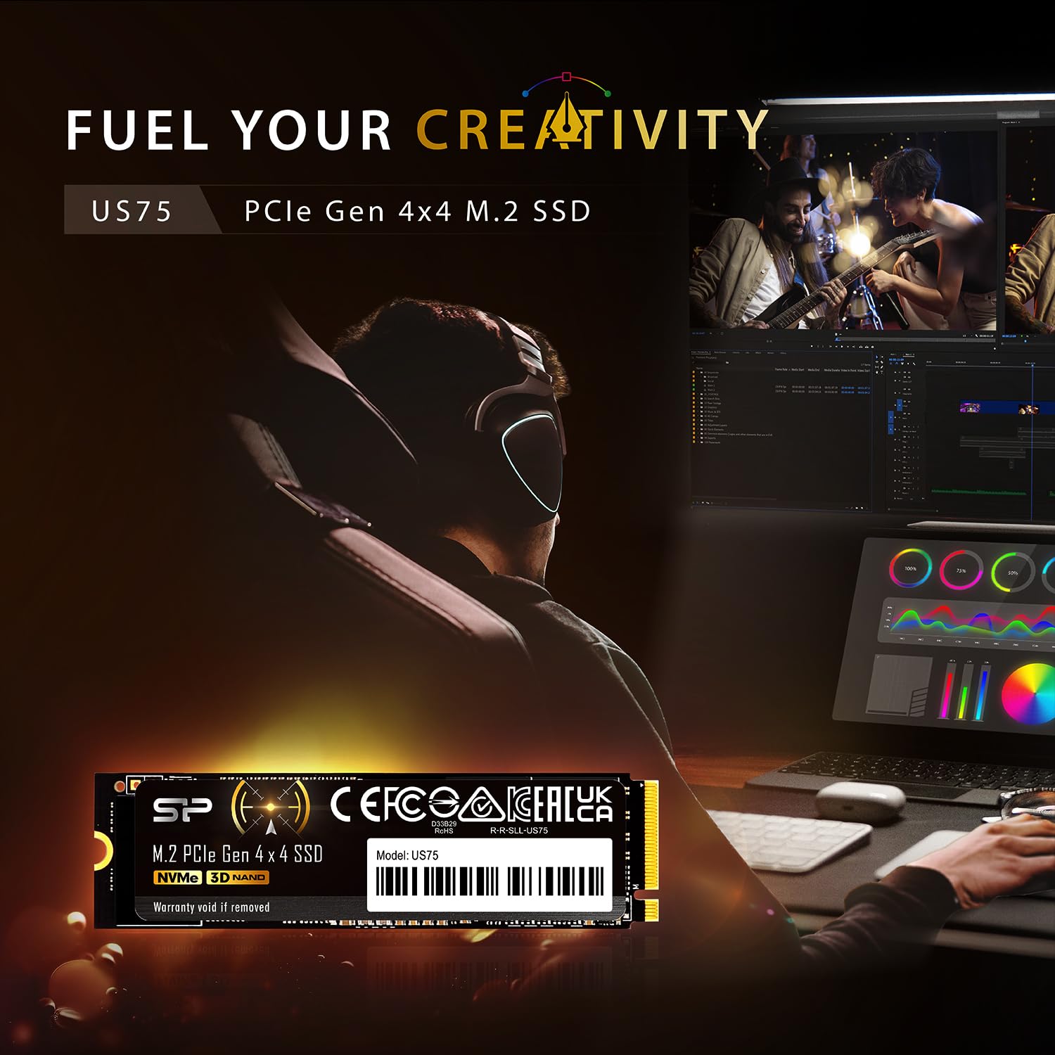 シリコンパワー 1TB US75 PCIe Gen4 M.2 2280 SSD Amazon | シリコンパワー 1TB US75 NVMe PCIe Gen4 M.2 2280 SSD