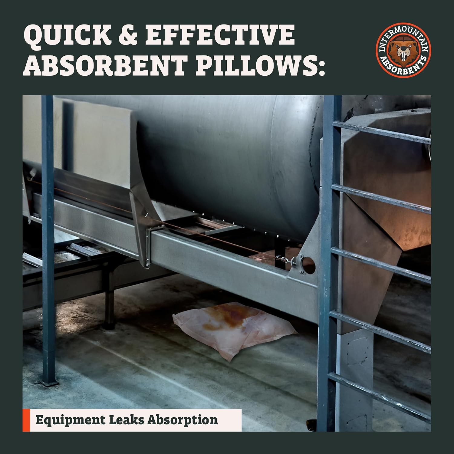 Oil Only Absorbent Pillows - Flexible Oil Absorbent Pillows for Spill Kit & Hazmat Deployment, Absorbing Pillow Made with Recycled Polypropylene Skin - 10"x10" (20 Per Case)
