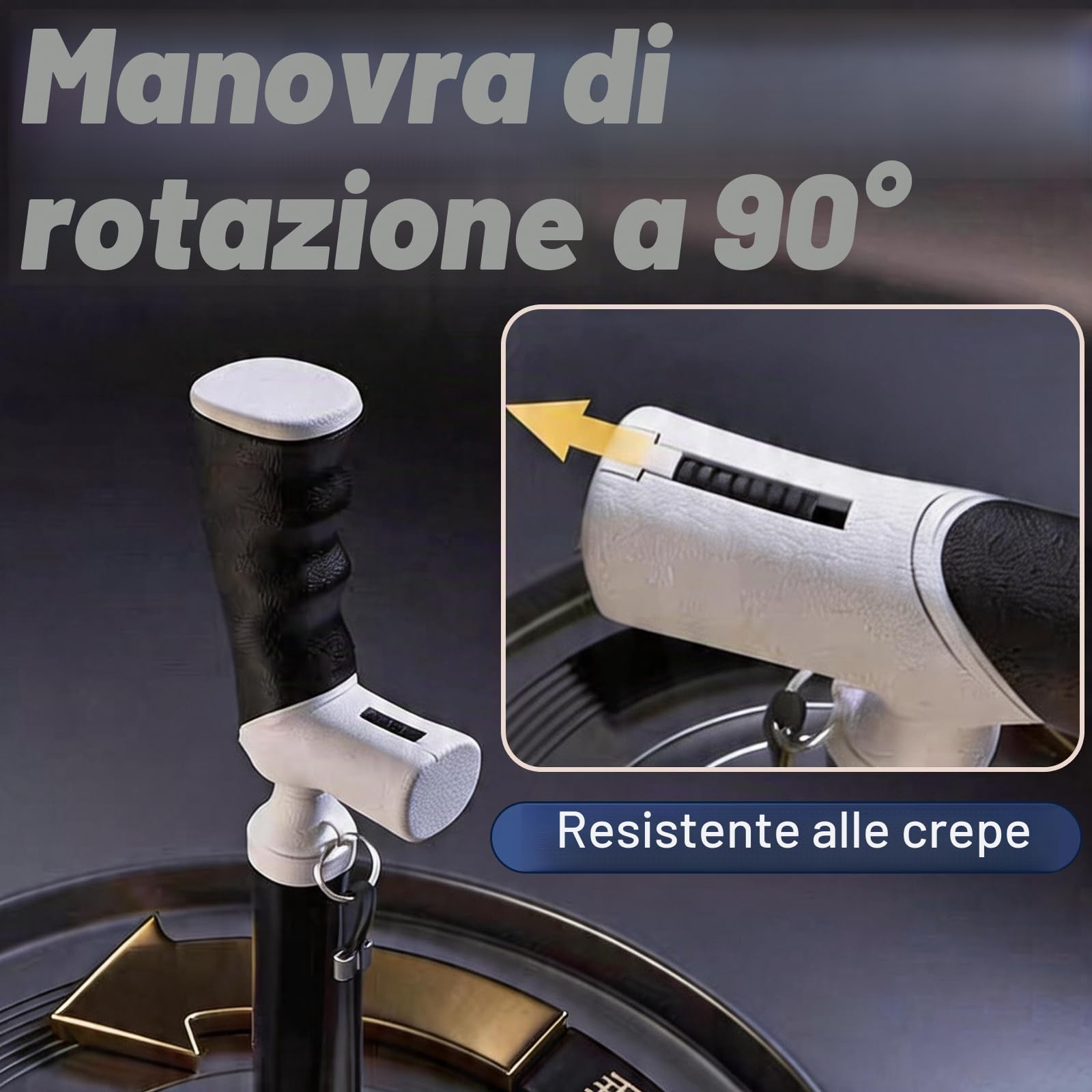 Canne de Marche, Bastone da Passeggio a 4 Sezioni de 38,5 à 96,5 cm Bastone da Trekking Telescopico de 47,5 à 105 cm Bastone da Passeggio 2 en 1 avec Poignée Ergonomique et Embout en Caoutchouc