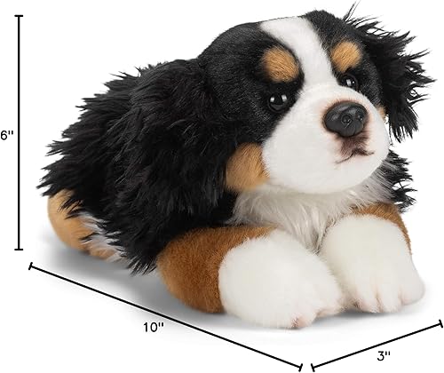 Miniatura 8 de DEMDACO Perro de montaña bernés negro y bronceado de 10 pulgadas de peluche suave para niños