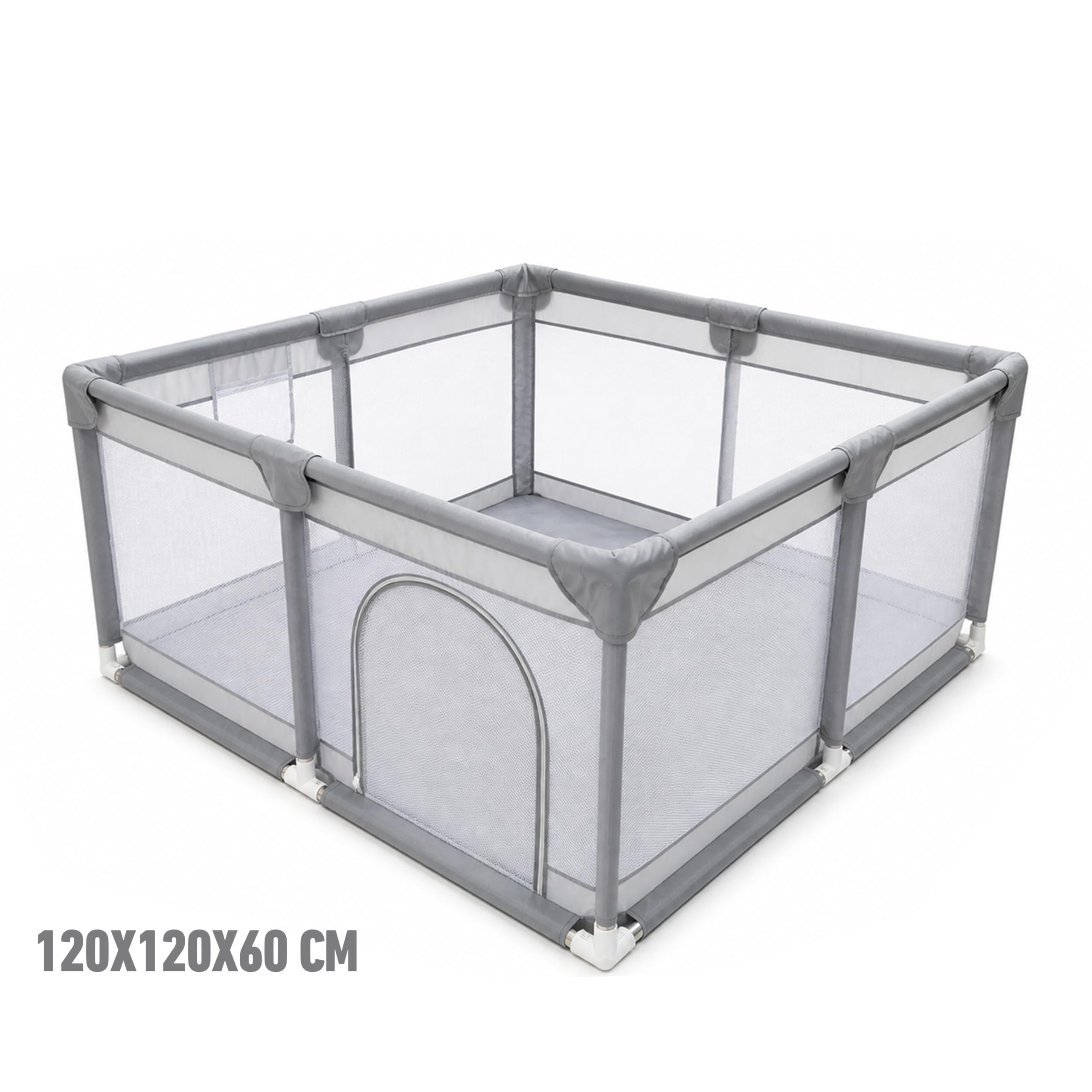 Parc bébé XL - 150x180cm - Pliable - Parc avec Maille Respirante - Sûr et Solide - Sac de Transport Inclus - Gris