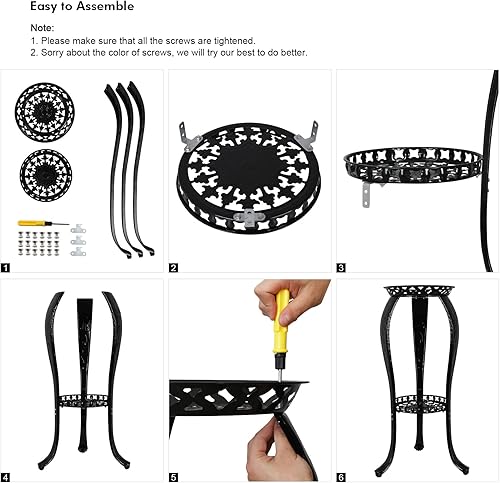 Miniatura 6 de Ufine Soporte de metal para plantas de 2 niveles para interiores y exteriores, soporte para macetas de hierro alto, para porche de esquina, paquete