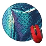 Snake Skin Print Mouse Pad with Non-Slip Rubber Base Round Gaming Pads Mousepad Mouse Mat for Computer Office Desk Accessories