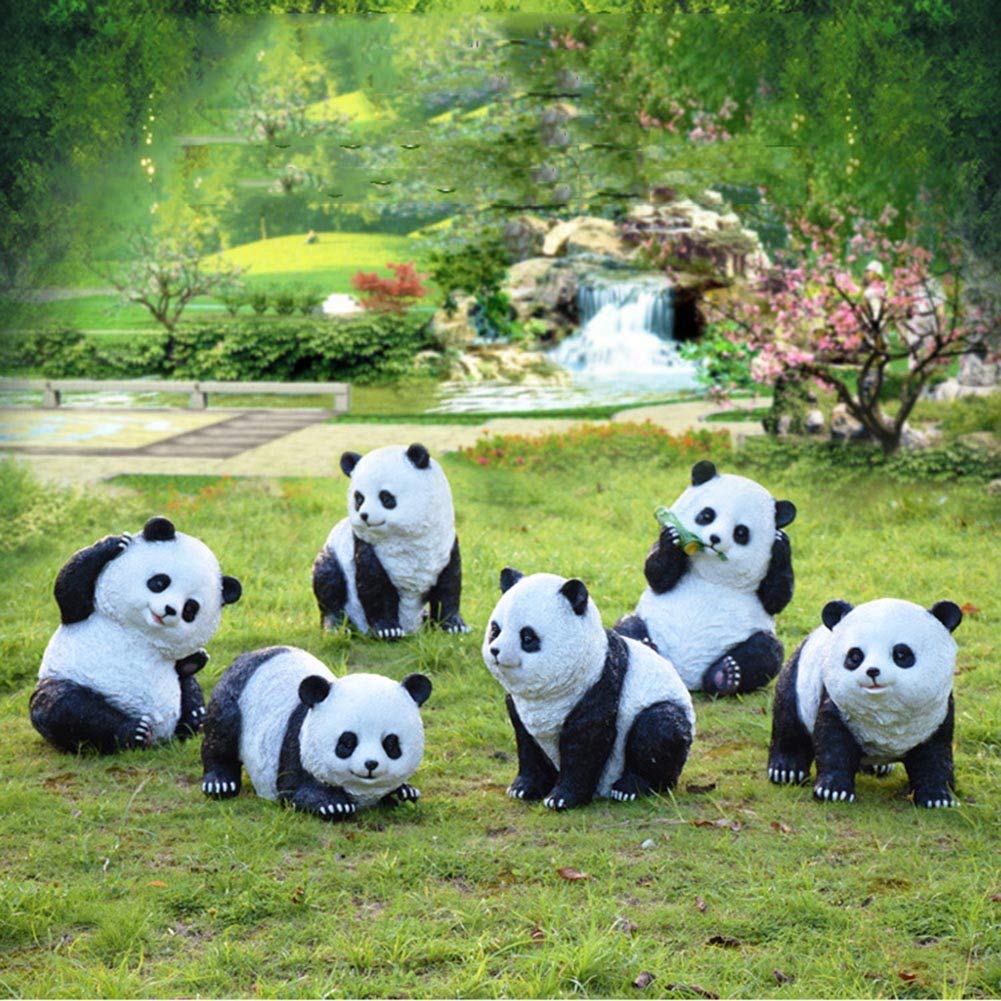 Riesenpanda Dekoration Skulptur Umwelt Harz Handwerk Tier Statue Outdoor Garten Landschaft Villa Dekoration Geschenk,F Geschenk