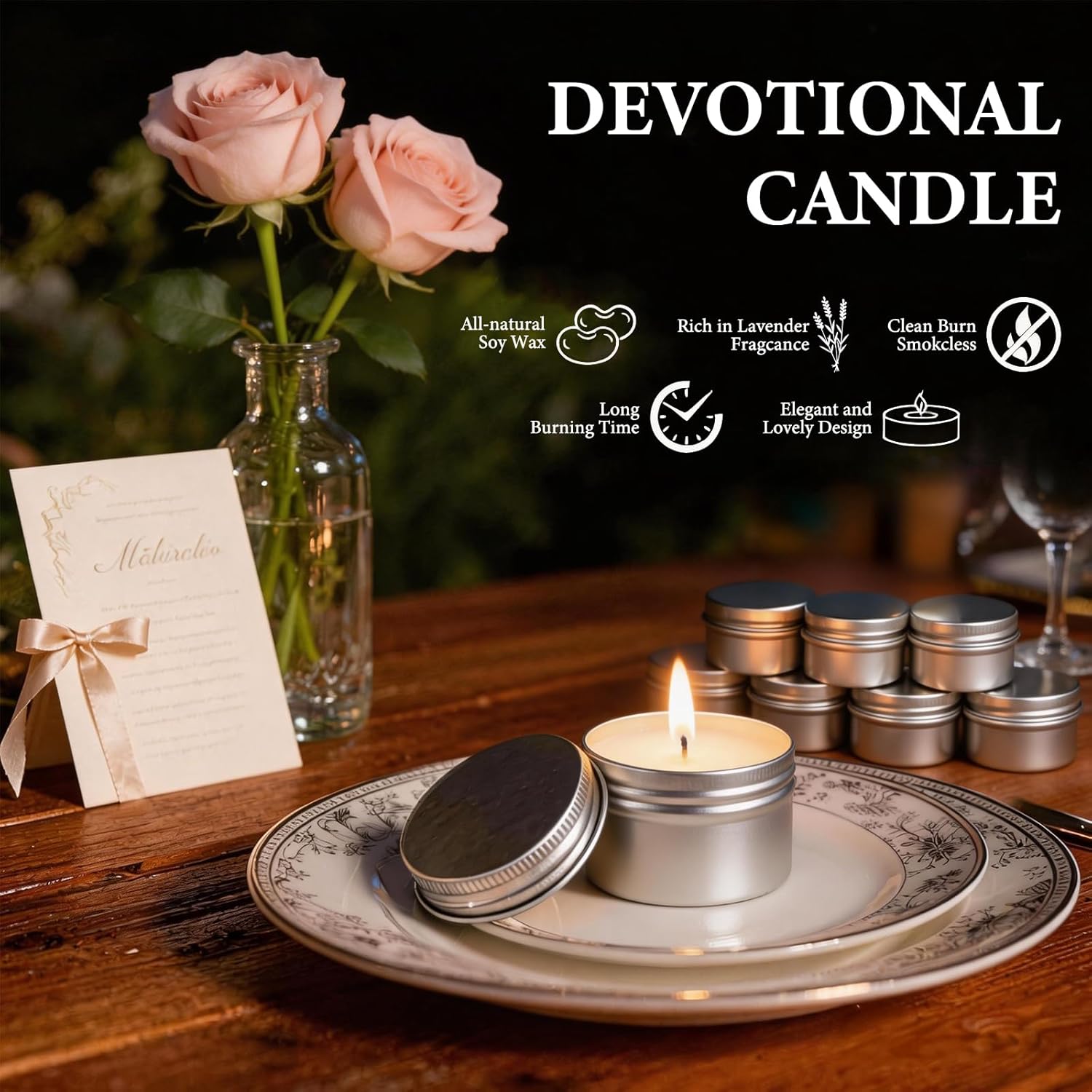 50 Pcs 2 Oz Mini Lavender Scented Soy Candle Set,Wedding Favors for Guests Bulk 50,The Quantity of Multiple Sets Meets Your Needs for Wedding and Party Gifts and Party Favors.