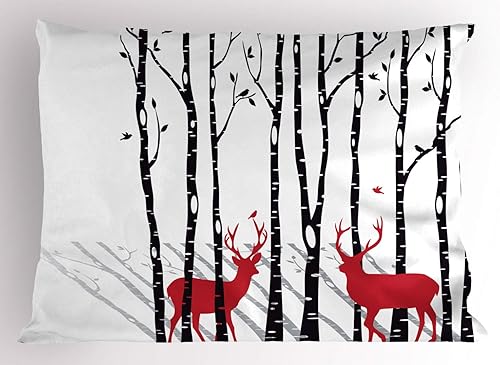 Miniatura 31 de Ambesonne Funda de almohada de Papá Noel, motociclista de Papá Noel, montar en motocicleta, arte pop, estilo retro, efecto de medio tono, funda