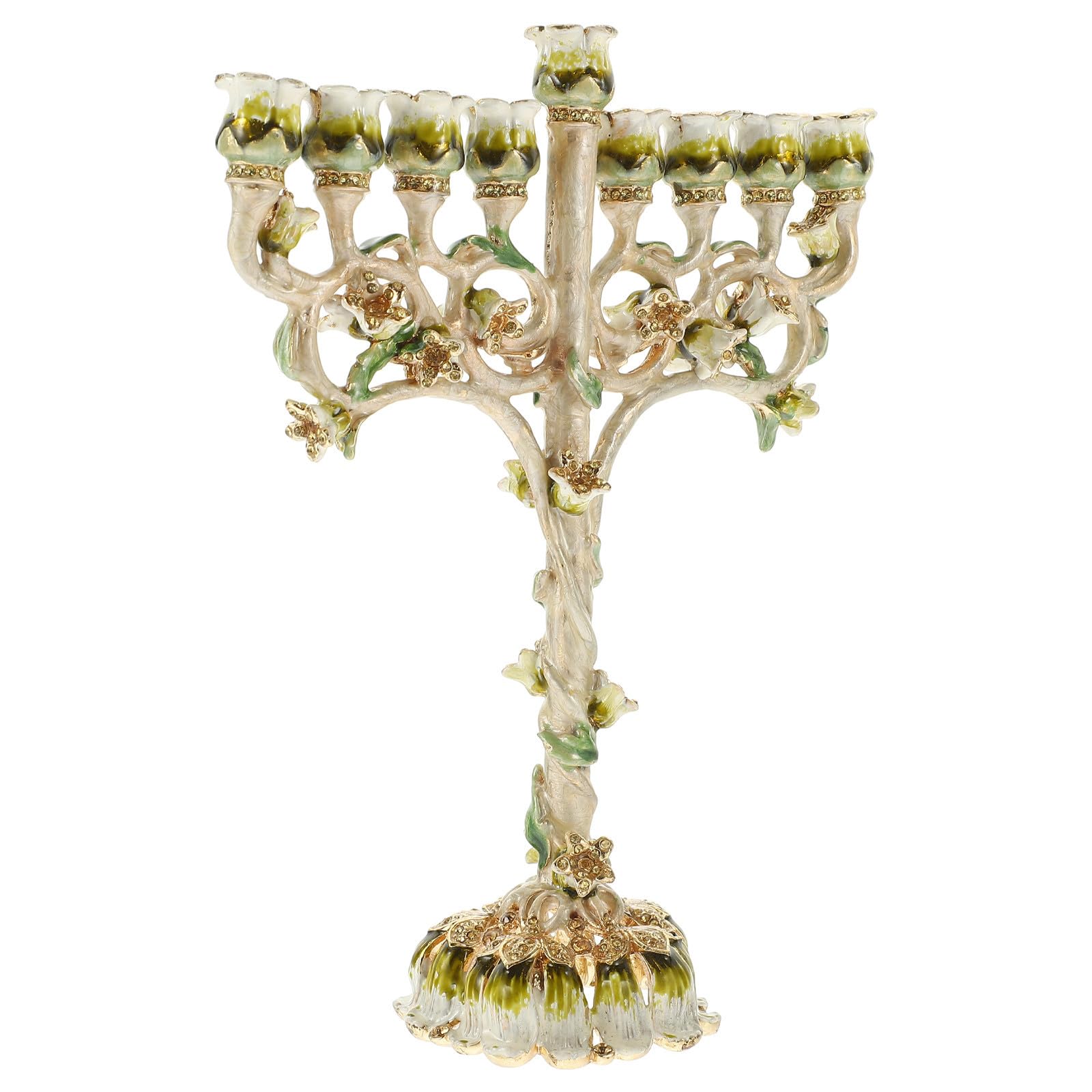 Candelabro a 9 Bracci Base Piatta e Stabile in Lega