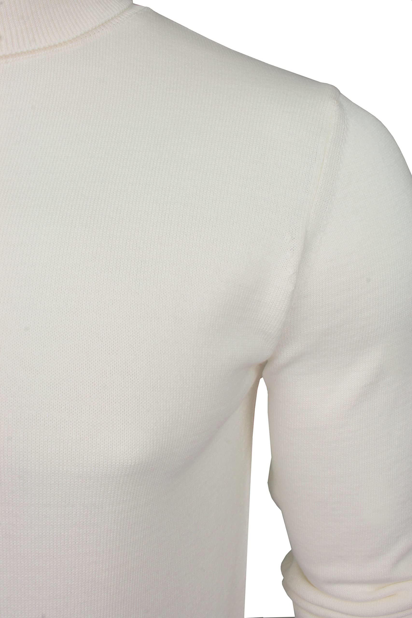 Xact Maglione Collo a Rullo Polo in Maglia a Trecce per Uomo - 100% Cotone - Maniche Lunghe
