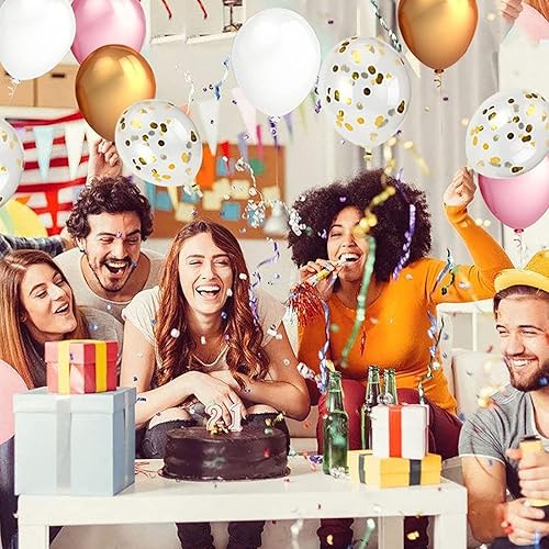 Miniatura 5 de 50 globos de confeti de aluminio negro, globos de látex de 12 pulgadas con confeti negro en el interior para cumpleaños, fiesta familiar, boda,