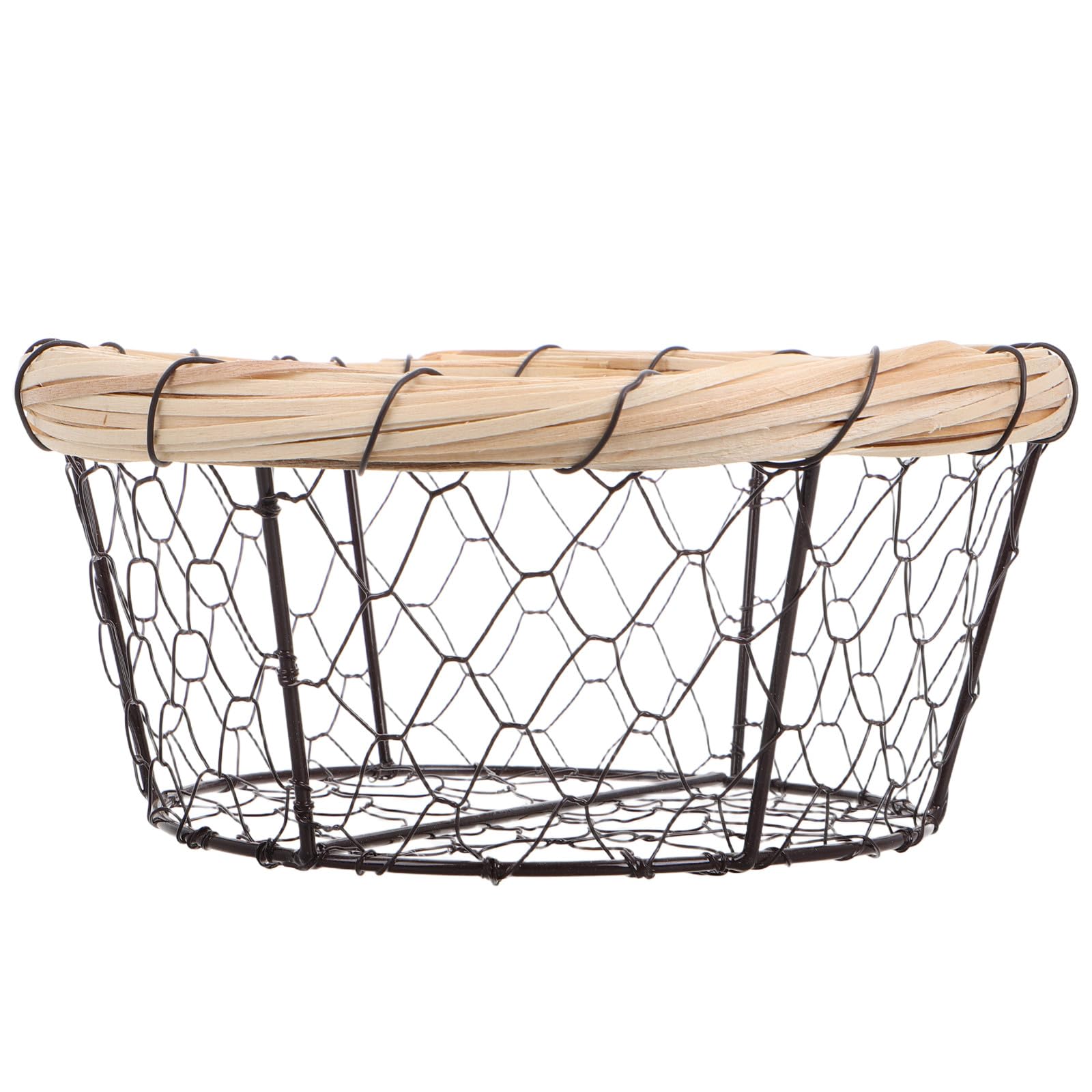 Cesta de alambre de hierro para huevos frescos y frutas de 19 cm