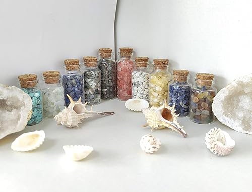 Miniatura 3 de MAIBAOTA Chips de cristal de lapislázuli natural a granel de 1 libra, pequeñas piedras rodadas de cuarzo de cristal triturado, piedras decorativas