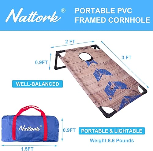 Miniatura 4 de Juego de Cornhole Portátil con 2 Tableros de Cornhole Plegables, 8 Bolsas de Frijoles de Cornhole y Estuche de Transporte para Juego de Lanzamiento