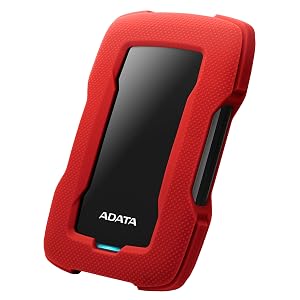 ADATA HD330 2TB USB 3 1 Shock-Resistant Extra Slim External Hard Drive Red AHD330-2TU31-CRD