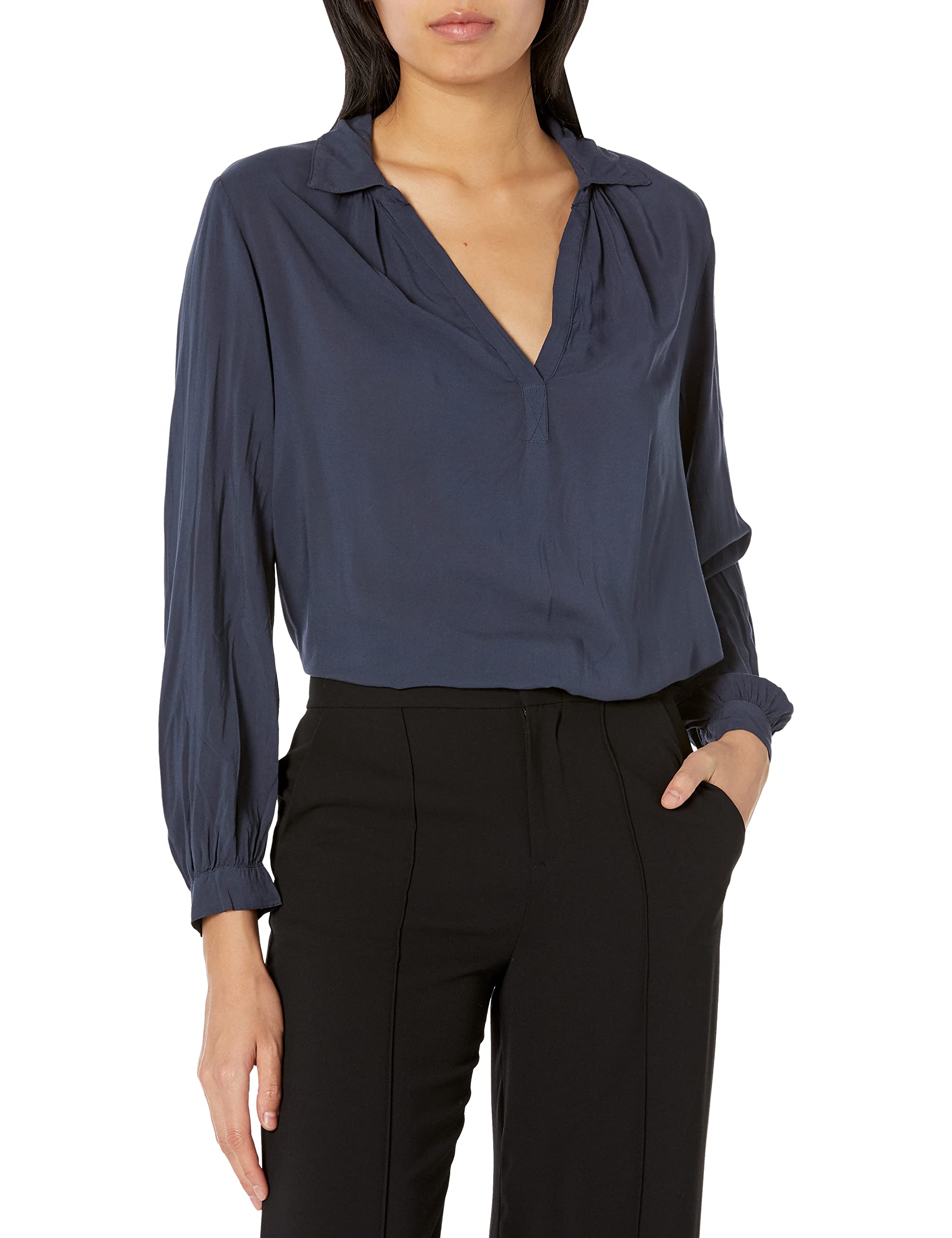 Velvet by Graham & SpencerWomen's Josey Collared V Neck Blouse