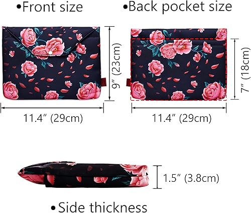 Miniatura 2 de Camellia - Funda protectora floral para libros fundas para libros fundas para libros con relleno de cremallera 114 x 9 pulgadas camelia