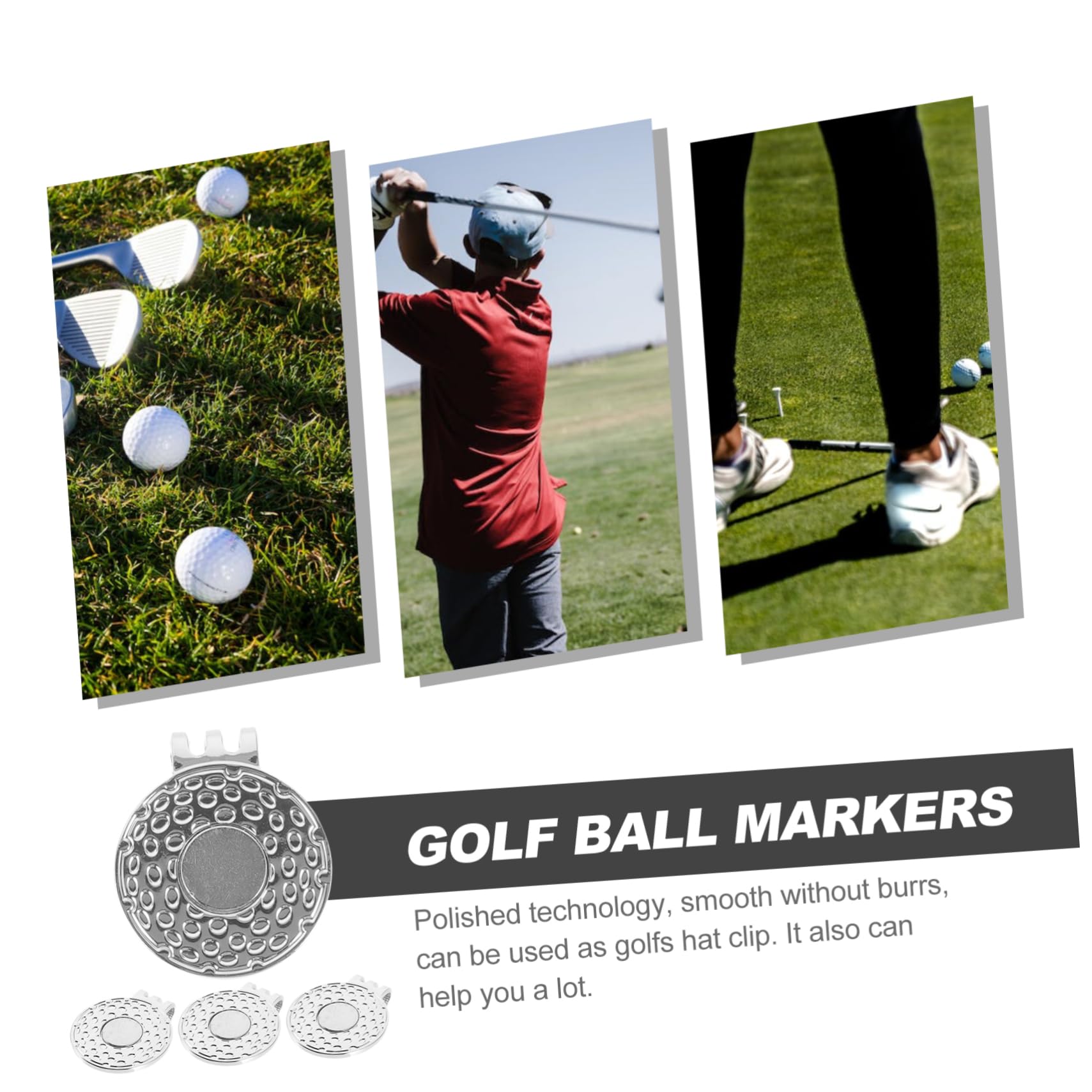 TOYANDONA Marca De Pelota De Golf Clip De Tapa De Marcador De Golf Clips De Sombrero De Golf Conveniente Marcador De Sombrero Clip De Sombrero De Golf A Medida Planchar